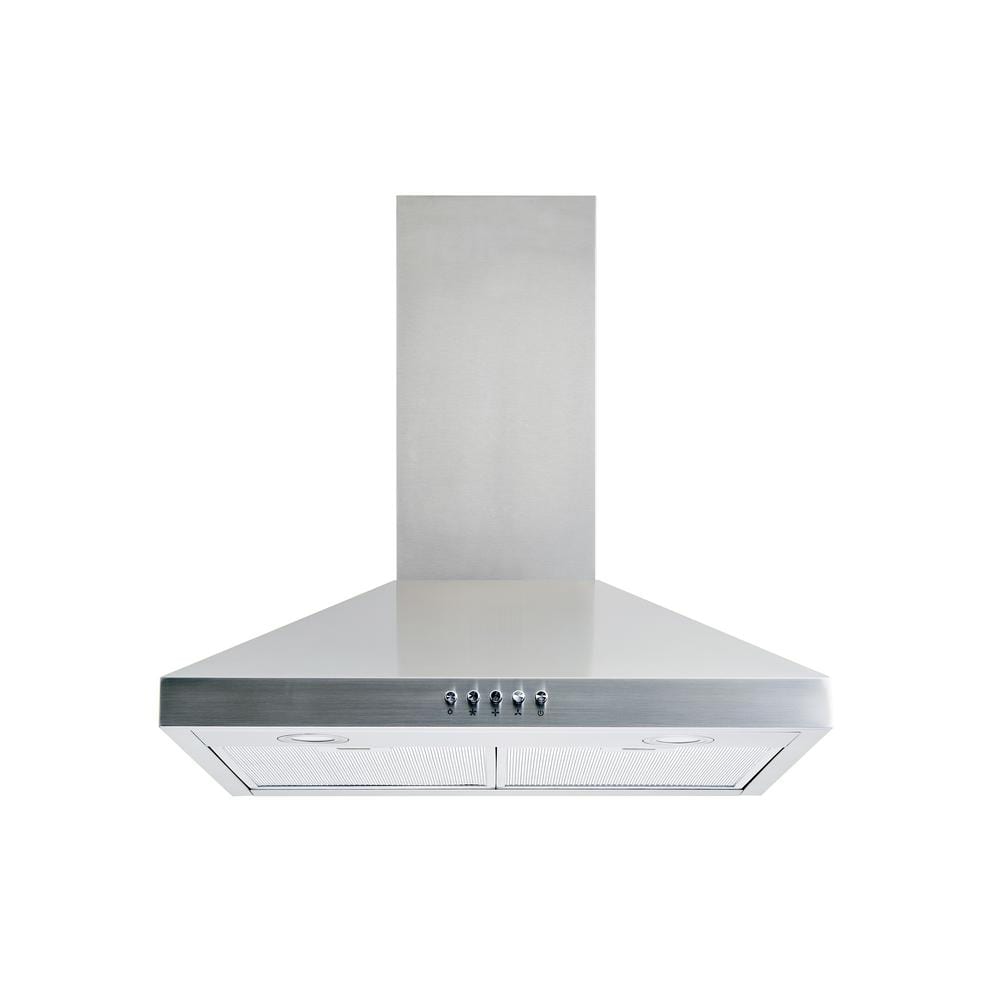 Siena 30 In. 350CFM Convertible Pyramid Wall Mount Range Hood in Stainless Steel with Charcoal Filter and LED Lighting
