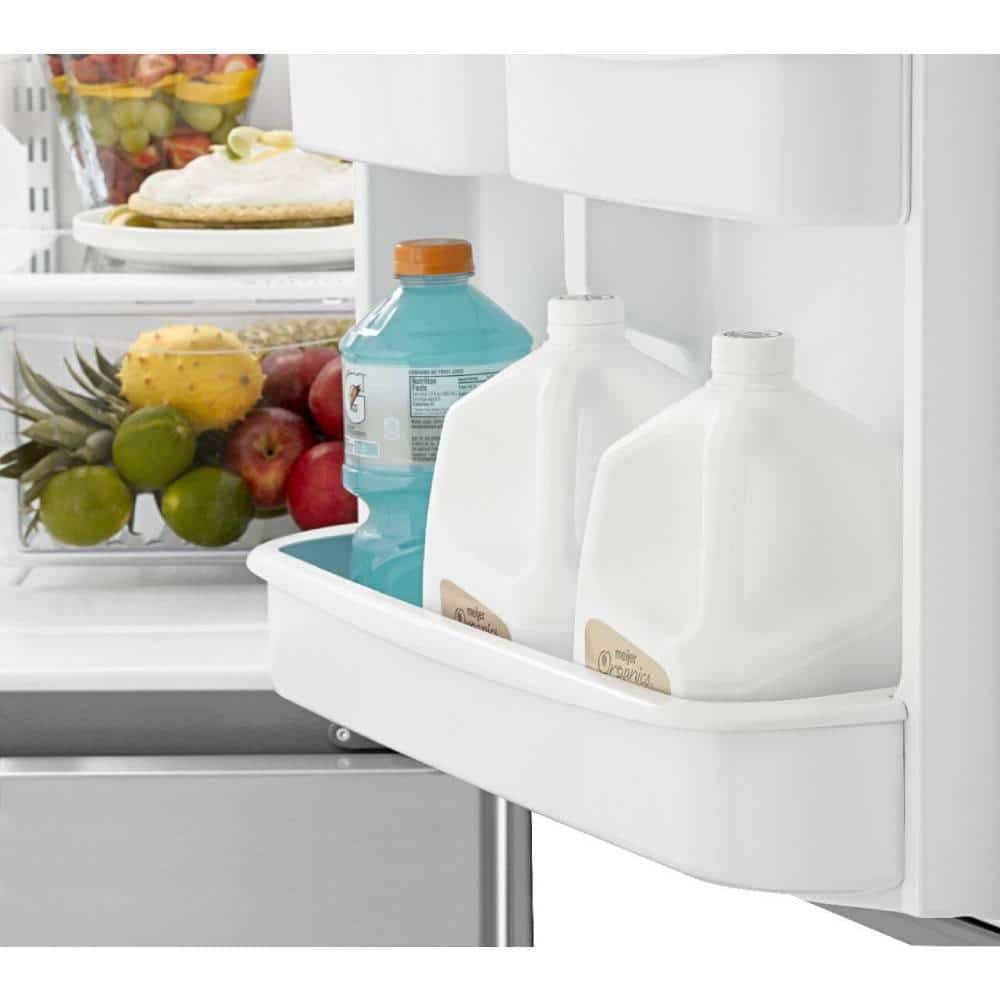 22 Cu. Ft. Bottom Freezer Refrigerator in Stainless Steel with Spill Guard Glass Shelves