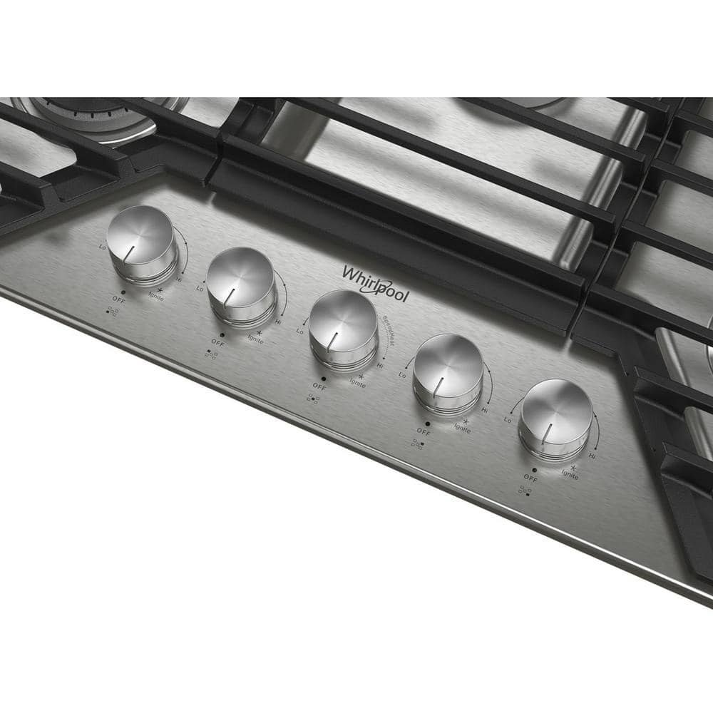 30 In. 5-Burners Recessed Gas Cooktop in Stainless Steel with Speedheat Burner