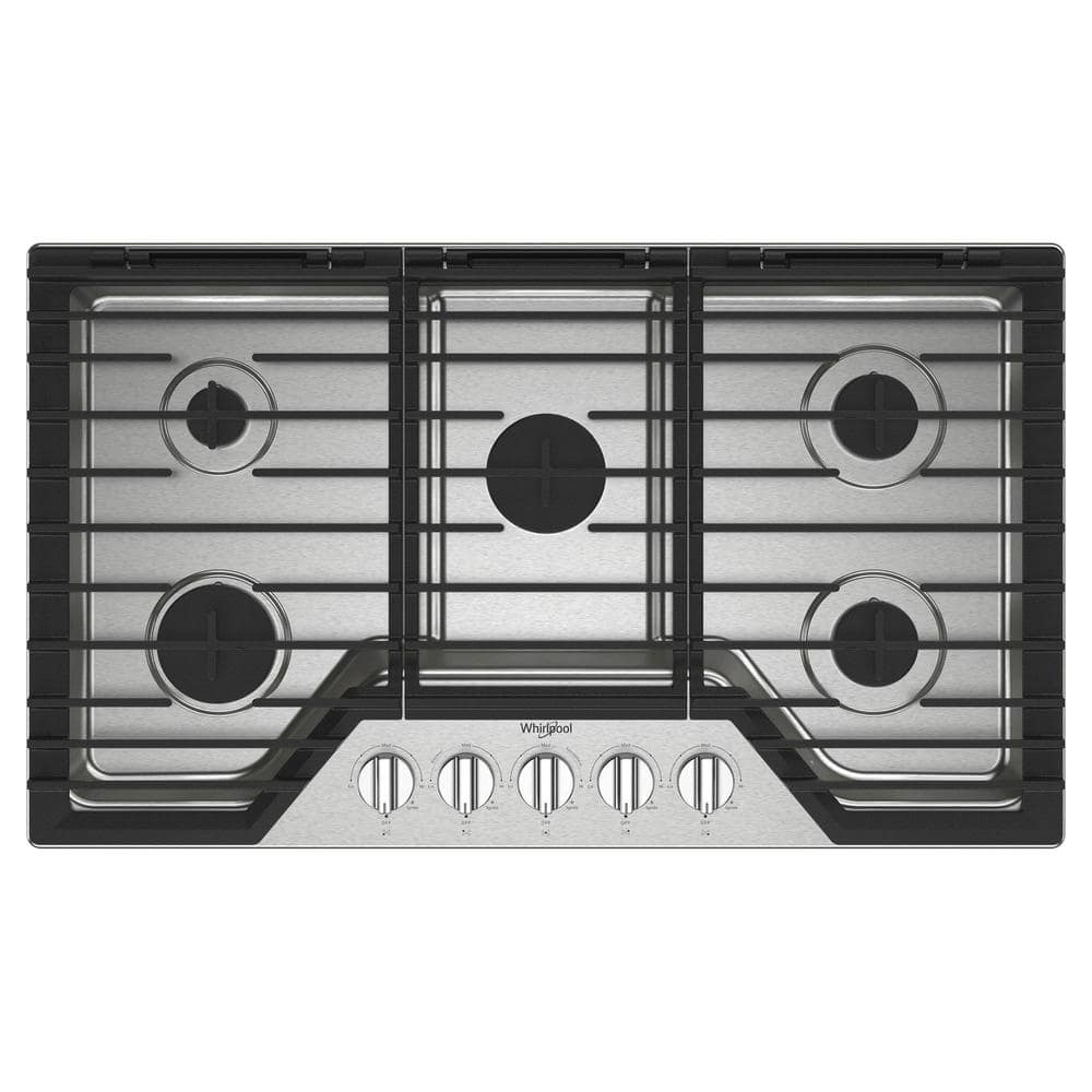 30 In. 5-Burners Recessed Gas Cooktop in Stainless Steel with Speedheat Burner