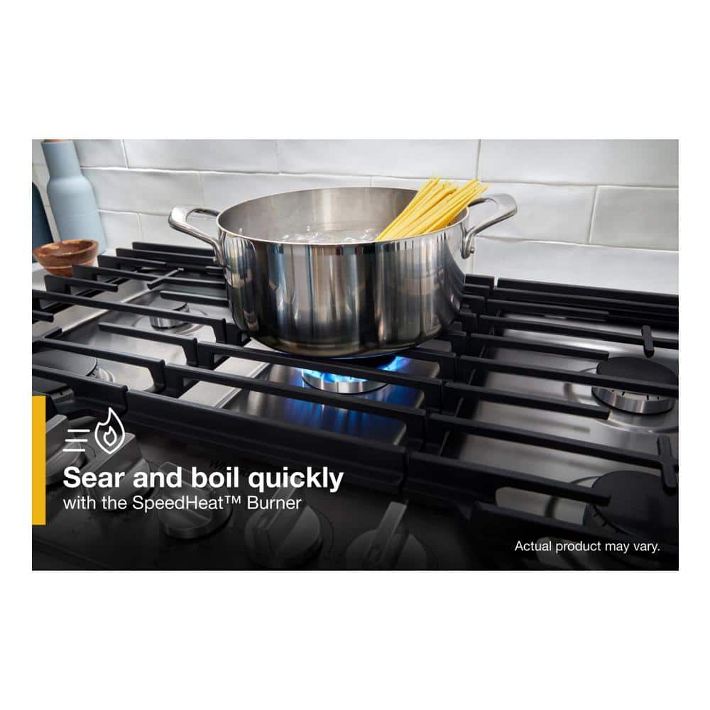 30 In. 5-Burners Recessed Gas Cooktop in Stainless Steel with Speedheat Burner