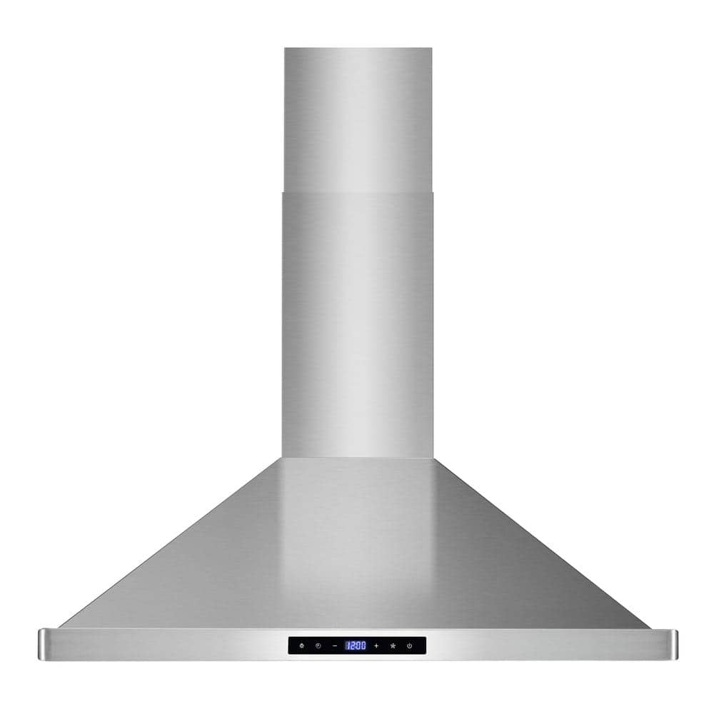 30 In. Vista Collection 380 CFM Ducted Wall Mount Range Hood, Touch Controls, LED Lights, Stainless Steel