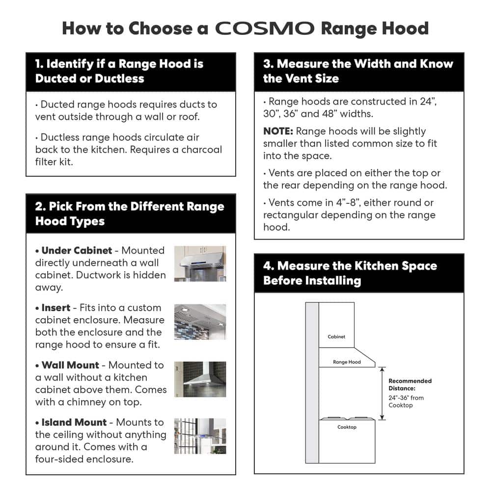 30 In. Vista Collection 380 CFM Ducted Wall Mount Range Hood, Touch Controls, LED Lights, Stainless Steel