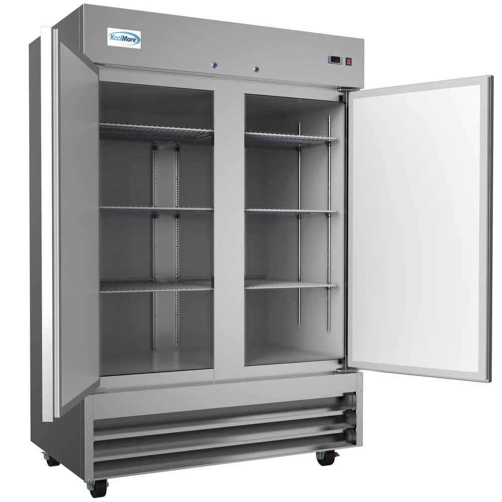 47 Cu. Ft. Commercial Double Door Reach in Upright Freezer in Stainless Steel