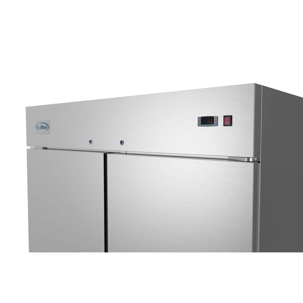 47 Cu. Ft. Commercial Double Door Reach in Upright Freezer in Stainless Steel