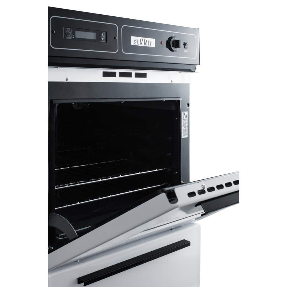 24 In. Single Gas Wall Oven in White