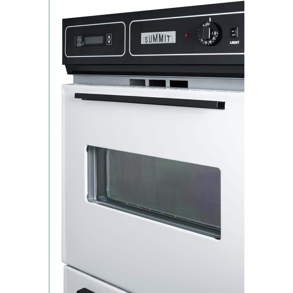24 In. Single Gas Wall Oven in White