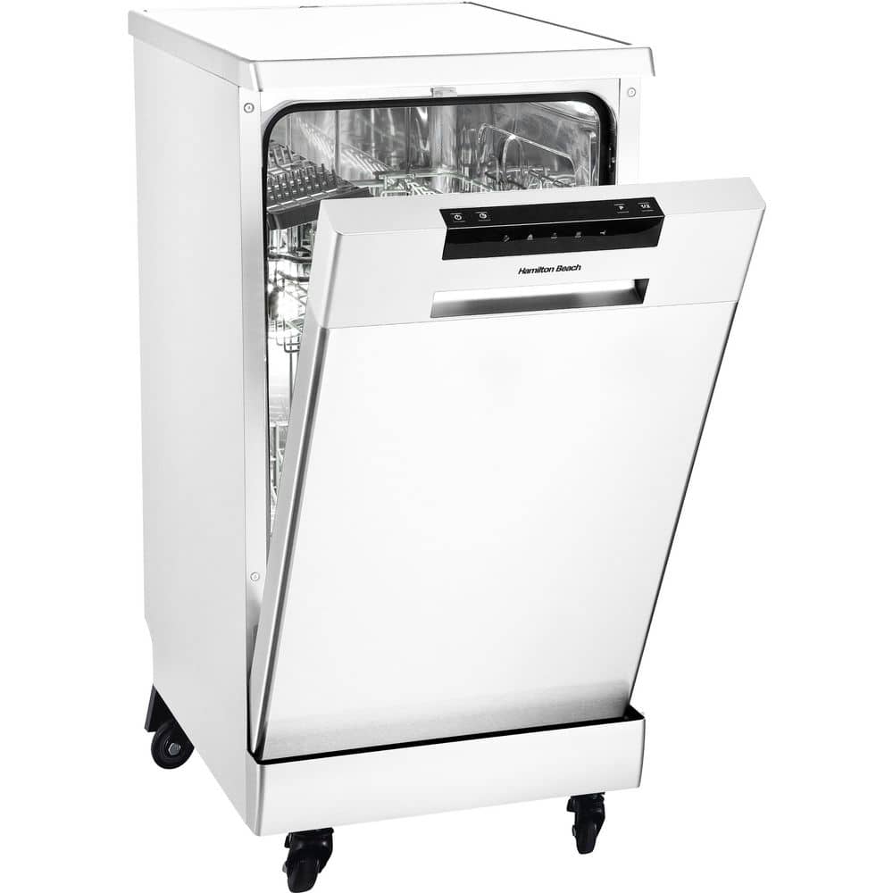 18.0 In. Portable Dishwasher in White with 3 Cycles