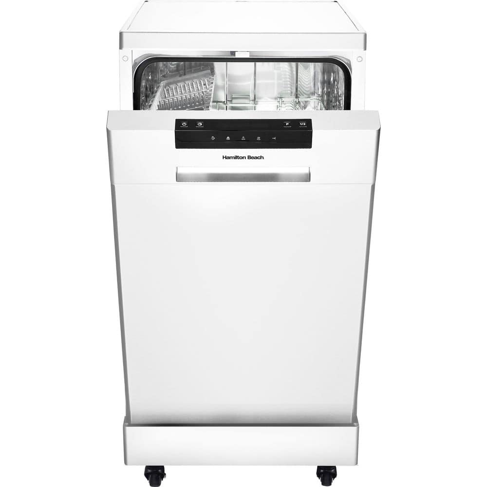 18.0 In. Portable Dishwasher in White with 3 Cycles