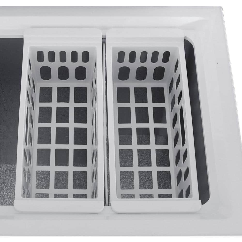 5.0 Cu. Ft. Manual Defrost Chest Freezer with LED Light in White Garage Ready
