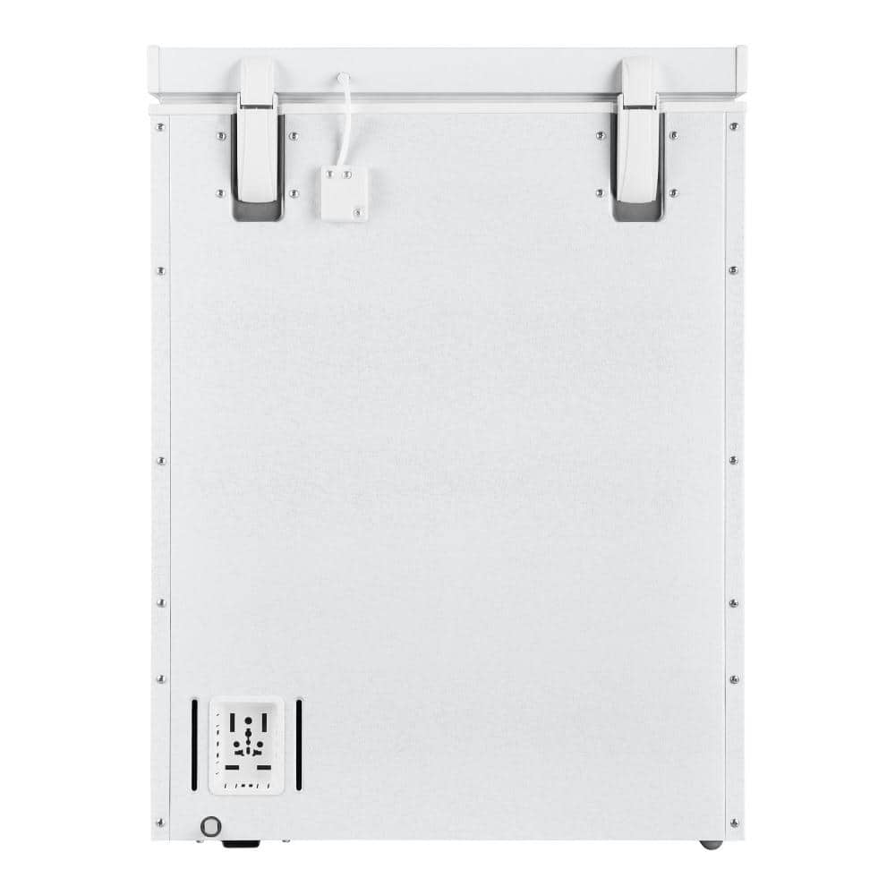 5.0 Cu. Ft. Manual Defrost Chest Freezer with LED Light in White Garage Ready