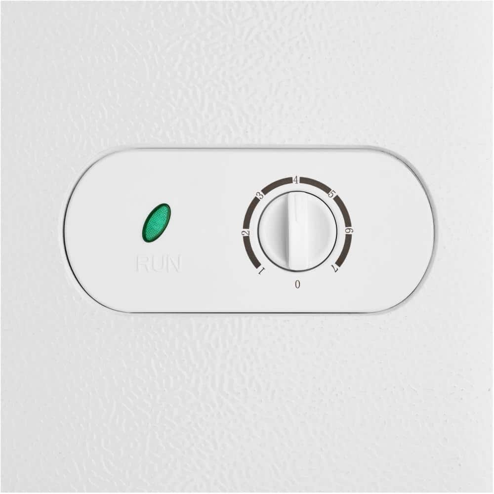 7.0 Cu. Ft. Manual Defrost Chest Freezer with LED Light in White Garage Ready