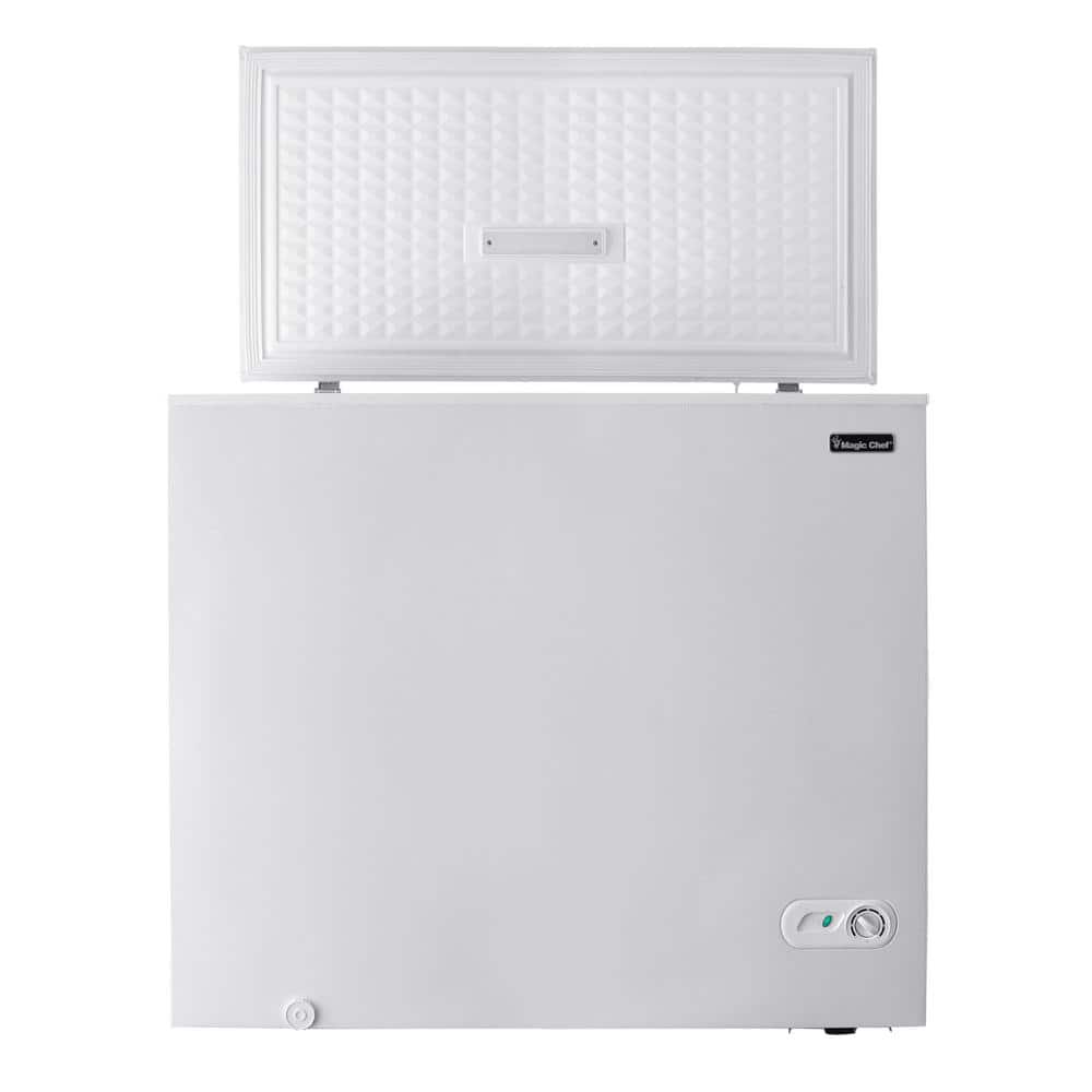 7.0 Cu. Ft. Manual Defrost Chest Freezer with LED Light in White Garage Ready