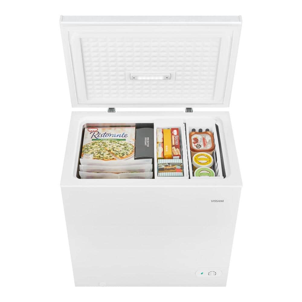 7.0 Cu. Ft. Manual Defrost Chest Freezer with LED Light in White Garage Ready