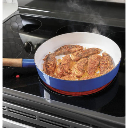 30 In. Burner Element Free-Standing Double Oven Electric Range in Stainless Steel with Convection and Air Fry