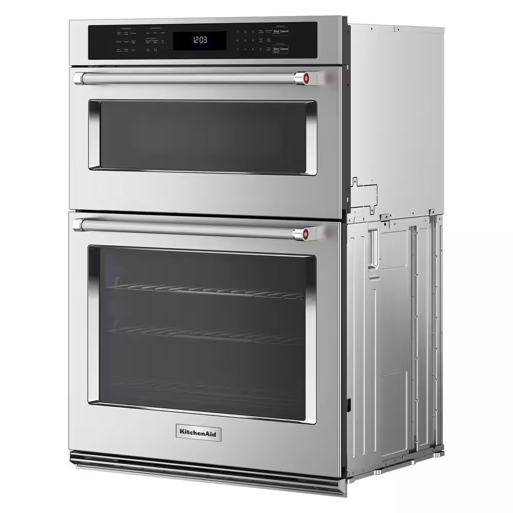 27 In. Electric Wall Oven and Microwave Combo in Stainless Steel with Air Fry Mode