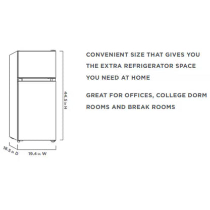 4.5 Cu. Ft. 2-Door Mini Refrigerator in Platinum Steel with Freezer