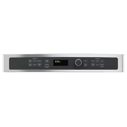 27 In. Double Electric Wall Oven with Built-In Microwave in Stainless Steel