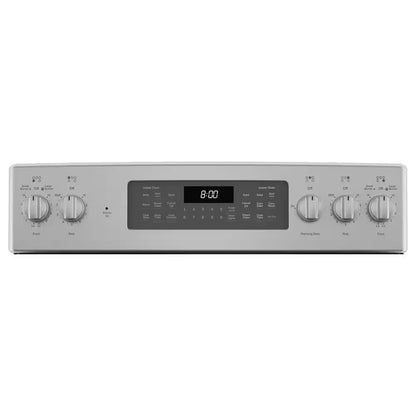 30 In. Burner Element Free-Standing Double Oven Electric Range in Stainless Steel with Convection and Air Fry