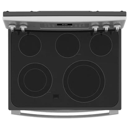 30 In. Burner Element Free-Standing Double Oven Electric Range in Stainless Steel with Convection and Air Fry