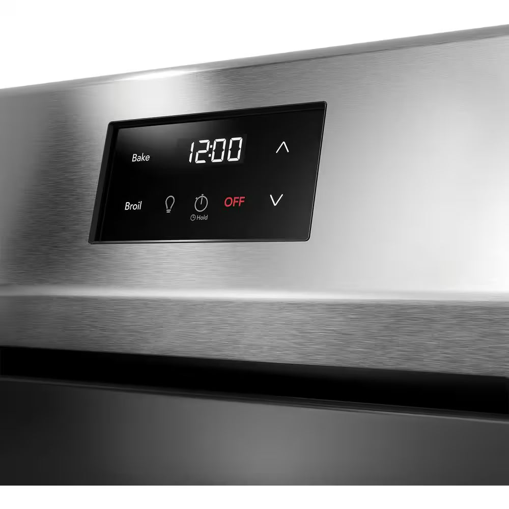 30 In. 5 Burner Element Freestanding Electric Range in Stainless Steel with Dual Expandable Element and Quick Boil