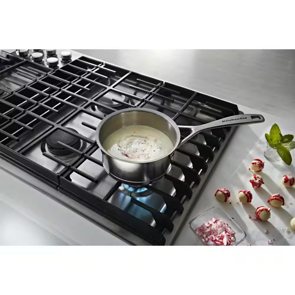 36 In. Gas Downdraft Cooktop in Stainless Steel with 5 Burners