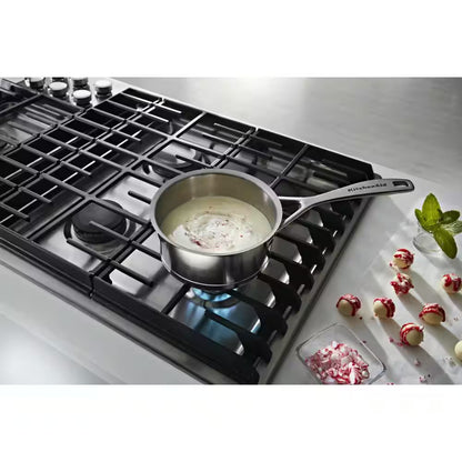 36 In. Gas Downdraft Cooktop in Stainless Steel with 5 Burners