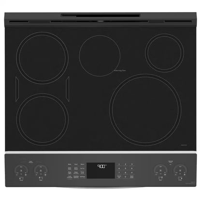Profile 30 In. 4 Burner Element Smart Slide-In Induction Range in Fingerprint Resistant Stainless W/ Convection, Air Fry