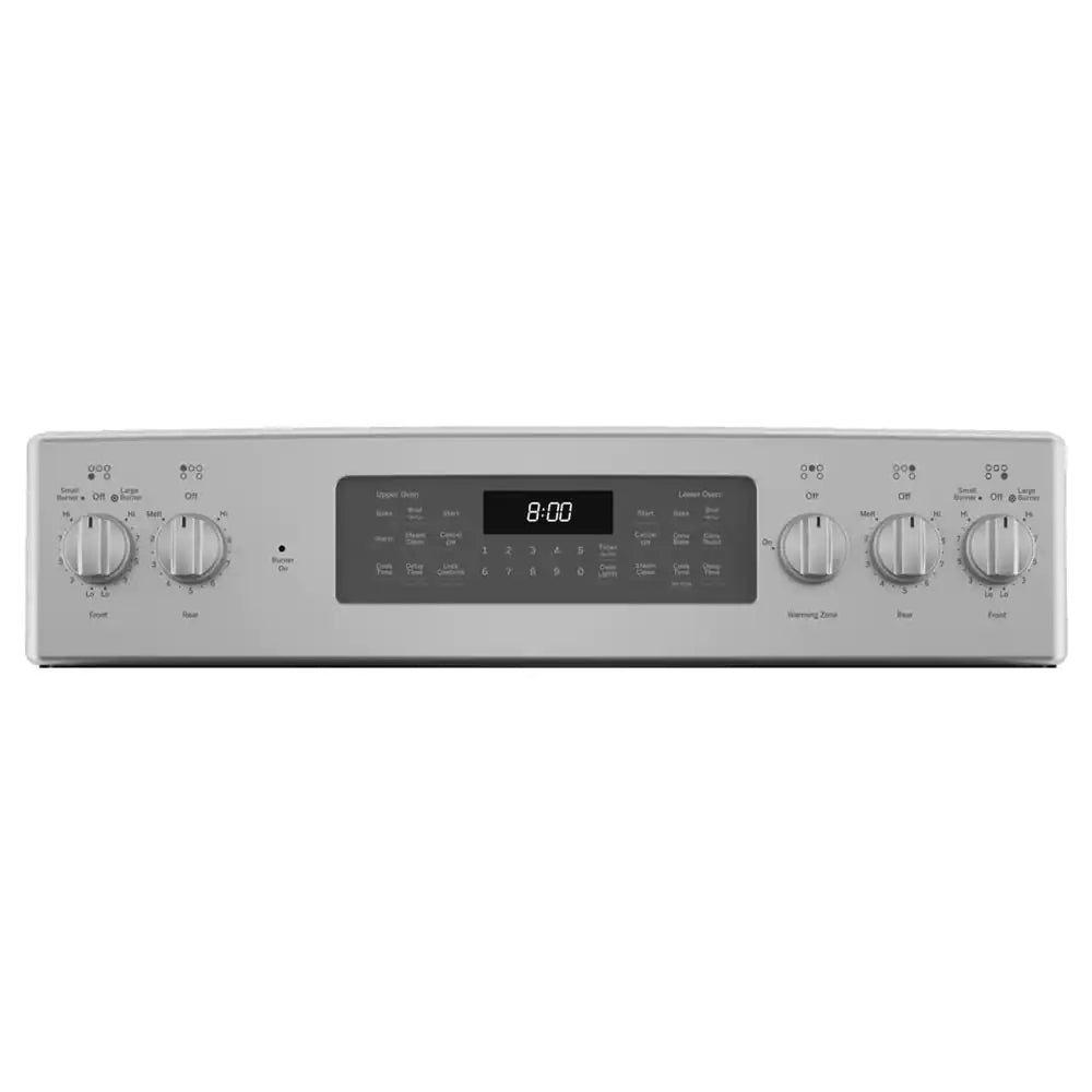30 In. Burner Element Free-Standing Double Oven Electric Range in Stainless Steel with Convection and Air Fry