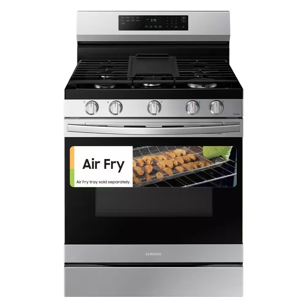 6 Cu. Ft. Smart Wi-Fi Enabled Convection Gas Range with No Preheat Airfry in Stainless Steel