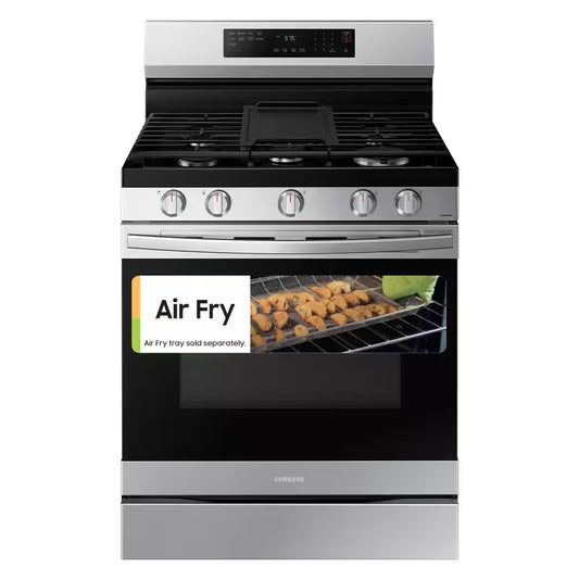 6 Cu. Ft. Smart Wi-Fi Enabled Convection Gas Range with No Preheat Airfry in Stainless Steel
