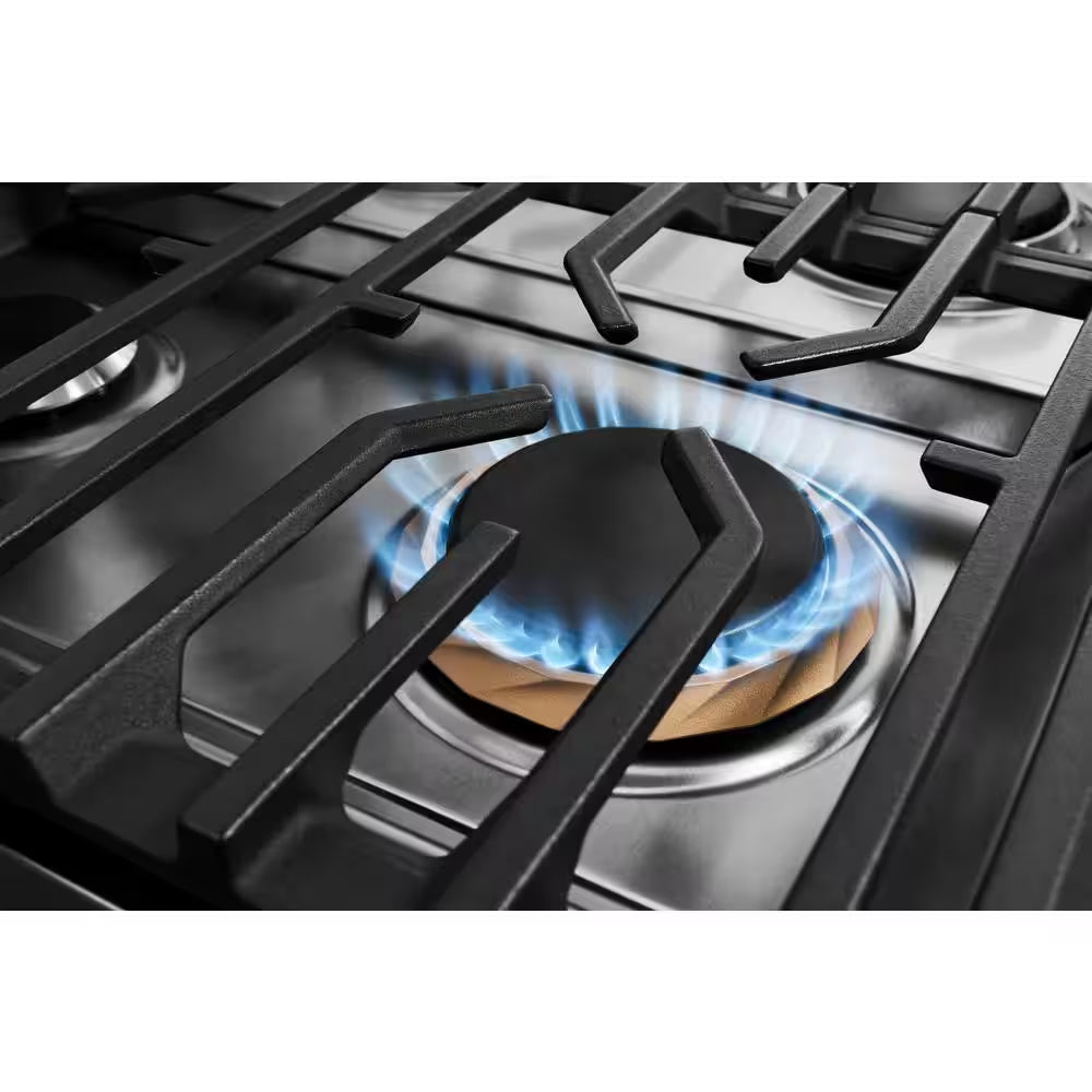 Gallery 36 In. 6-Burner Slide-In Dual Fuel Range in Stainless Steel with Total Convection and Air Fry