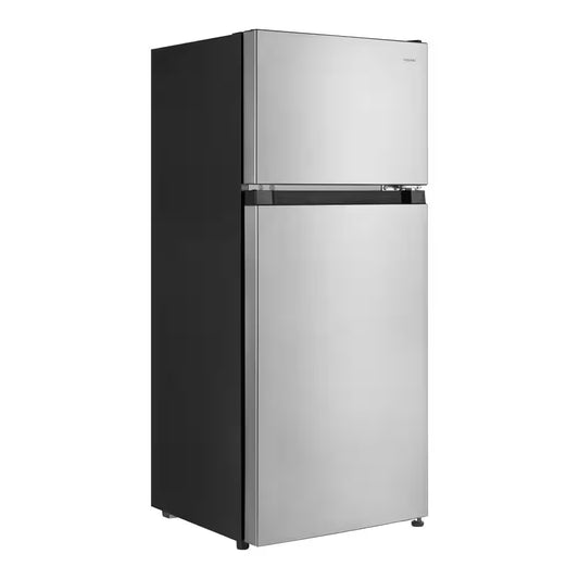 4.5 Cu. Ft. 2-Door Mini Refrigerator in Platinum Steel with Freezer