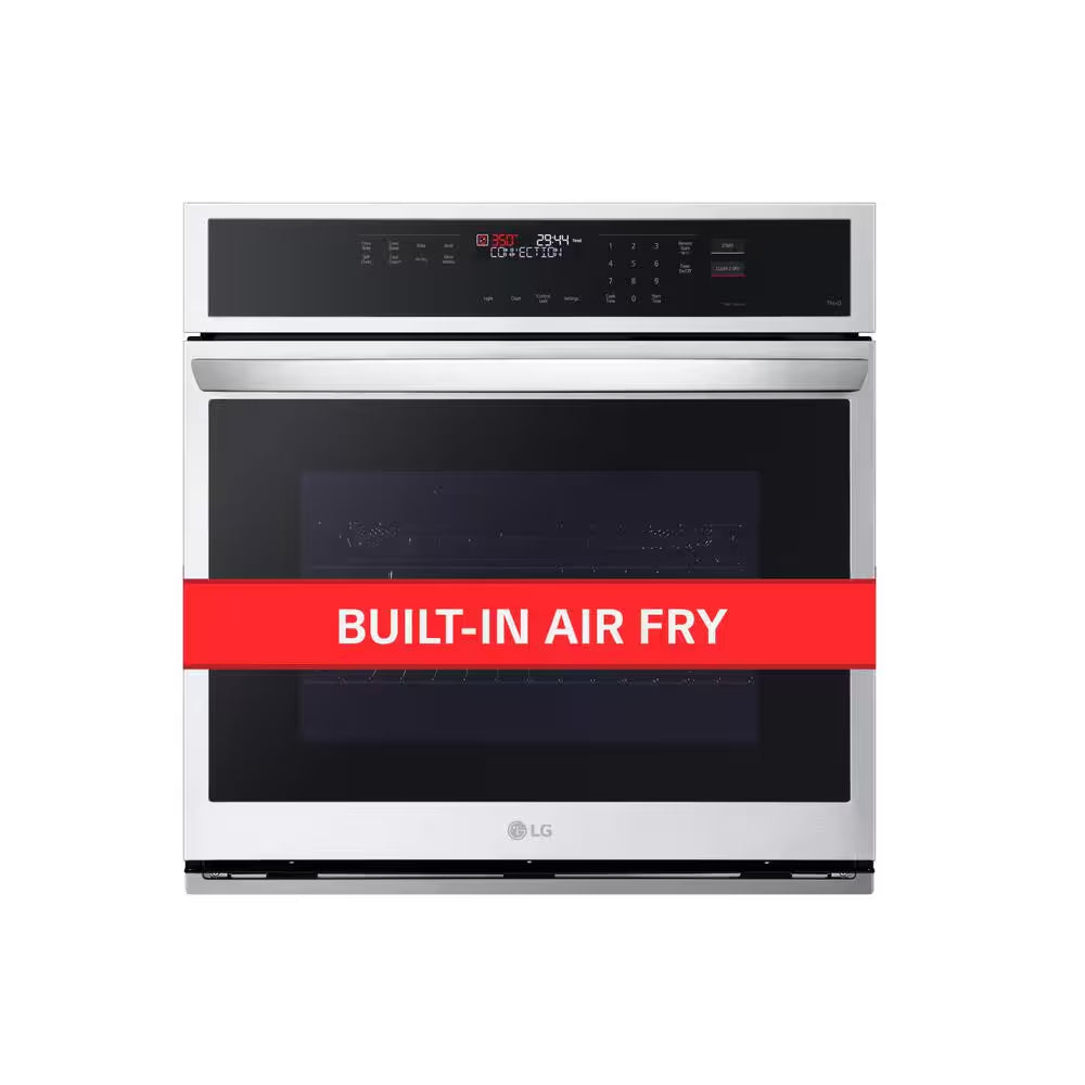 4.7 Cu. Ft. Smart Single Electric Wall Oven with Fan Convection, Air Fry in Printproof in Stainless Steel