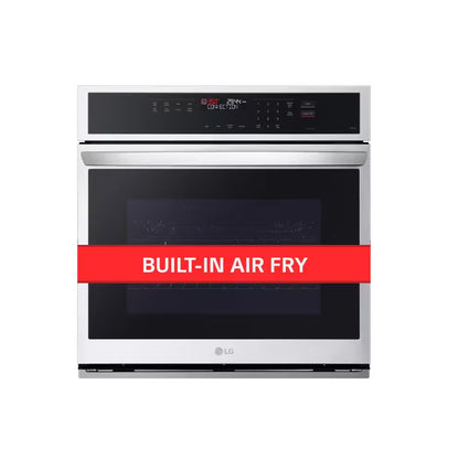 4.7 Cu. Ft. Smart Single Electric Wall Oven with Fan Convection, Air Fry in Printproof in Stainless Steel