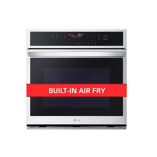 4.7 Cu. Ft. Smart Single Electric Wall Oven with Fan Convection, Air Fry in Printproof in Stainless Steel