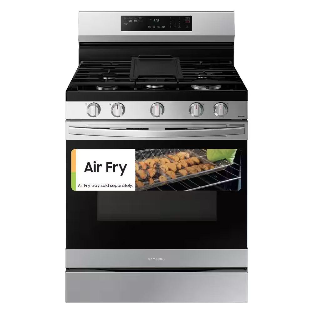 6 Cu. Ft. Smart Wi-Fi Enabled Convection Gas Range with No Preheat Airfry in Stainless Steel