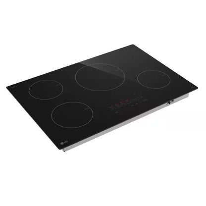 30 In. 4 Burner Element Induction Cooktop in Black with Power Element and Smoothtouch Controls