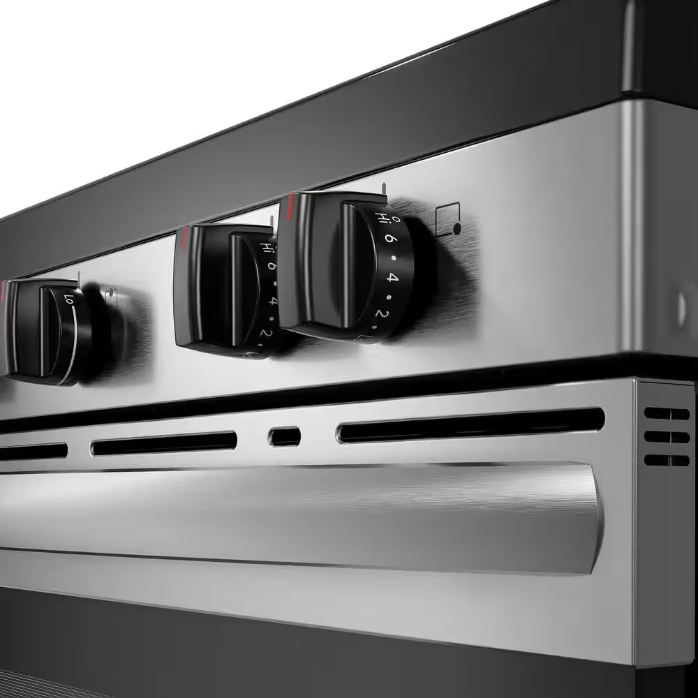 30 In. 5 Burner Element Freestanding Electric Range in Stainless Steel with Dual Expandable Element and Quick Boil