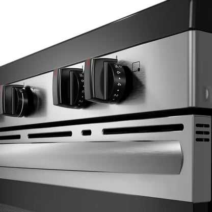 30 In. 5 Burner Element Freestanding Electric Range in Stainless Steel with Dual Expandable Element and Quick Boil