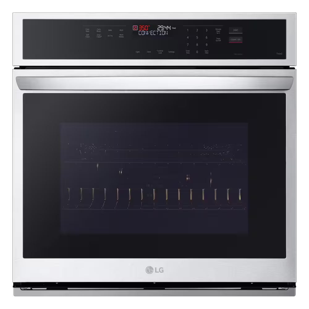 4.7 Cu. Ft. Smart Single Electric Wall Oven with Fan Convection, Air Fry in Printproof in Stainless Steel