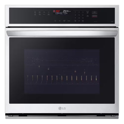 4.7 Cu. Ft. Smart Single Electric Wall Oven with Fan Convection, Air Fry in Printproof in Stainless Steel