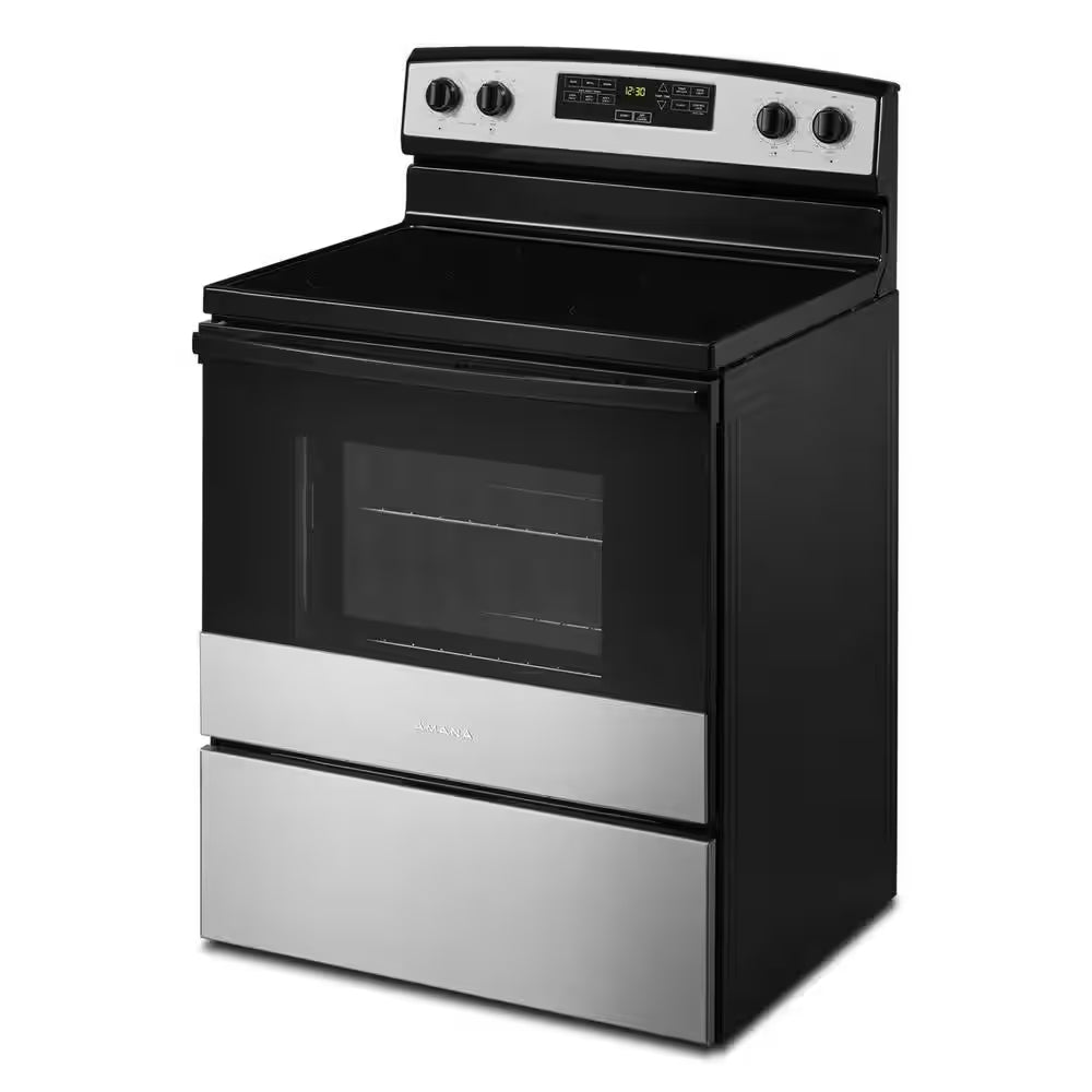 30 In. 4 Burner Element Freestanding Electric Range in Stainless Steel