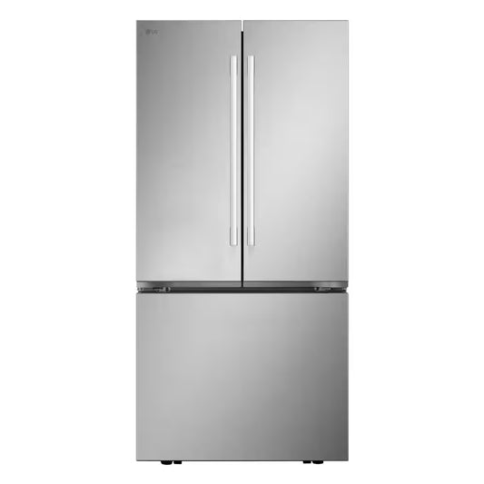 33 In. W 25 Cu. Ft. SMART Standard Depth French Door Refrigerator in Print Proof Stainless Steel