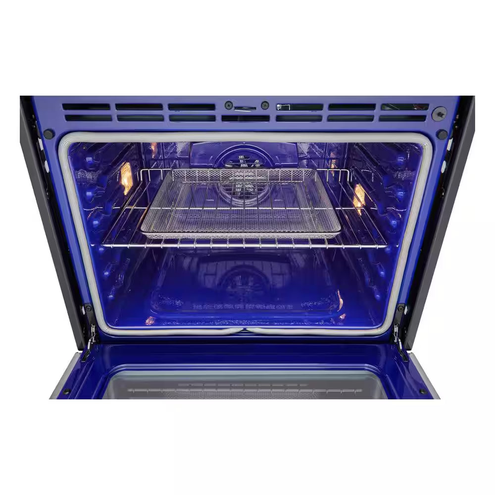 4.7 Cu. Ft. Smart Single Electric Wall Oven with Fan Convection, Air Fry in Printproof in Stainless Steel