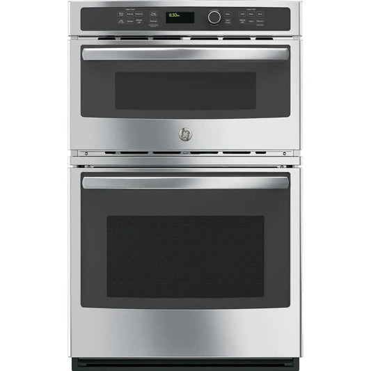 27 In. Double Electric Wall Oven with Built-In Microwave in Stainless Steel