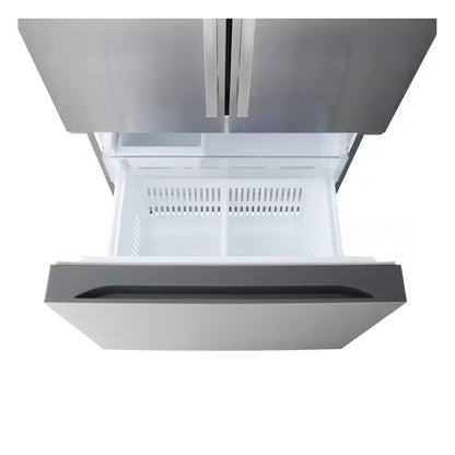 33 In. W 25 Cu. Ft. SMART Standard Depth French Door Refrigerator in Print Proof Stainless Steel