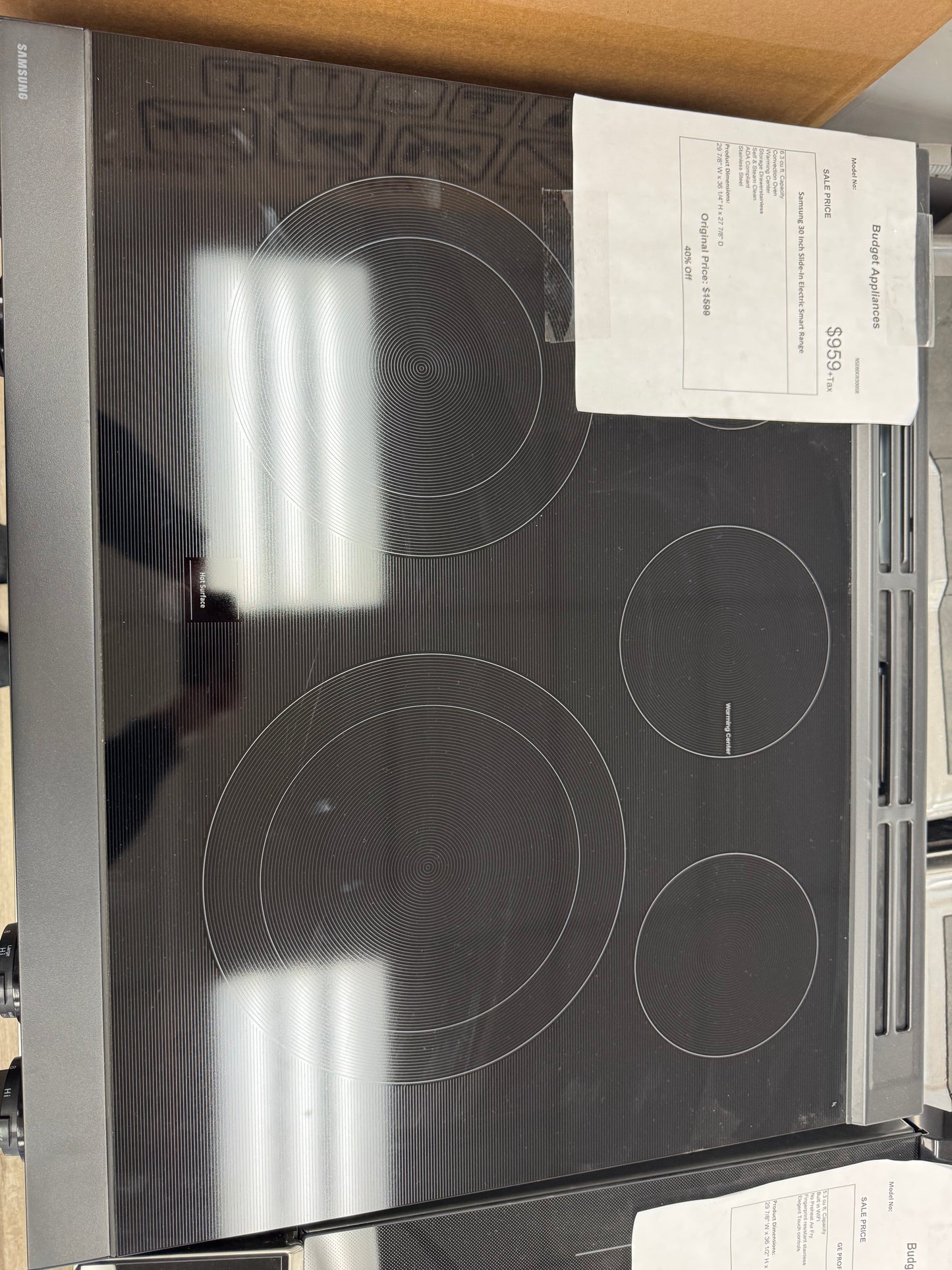 Samsung 30Inch Slide-In Electric Smart Range