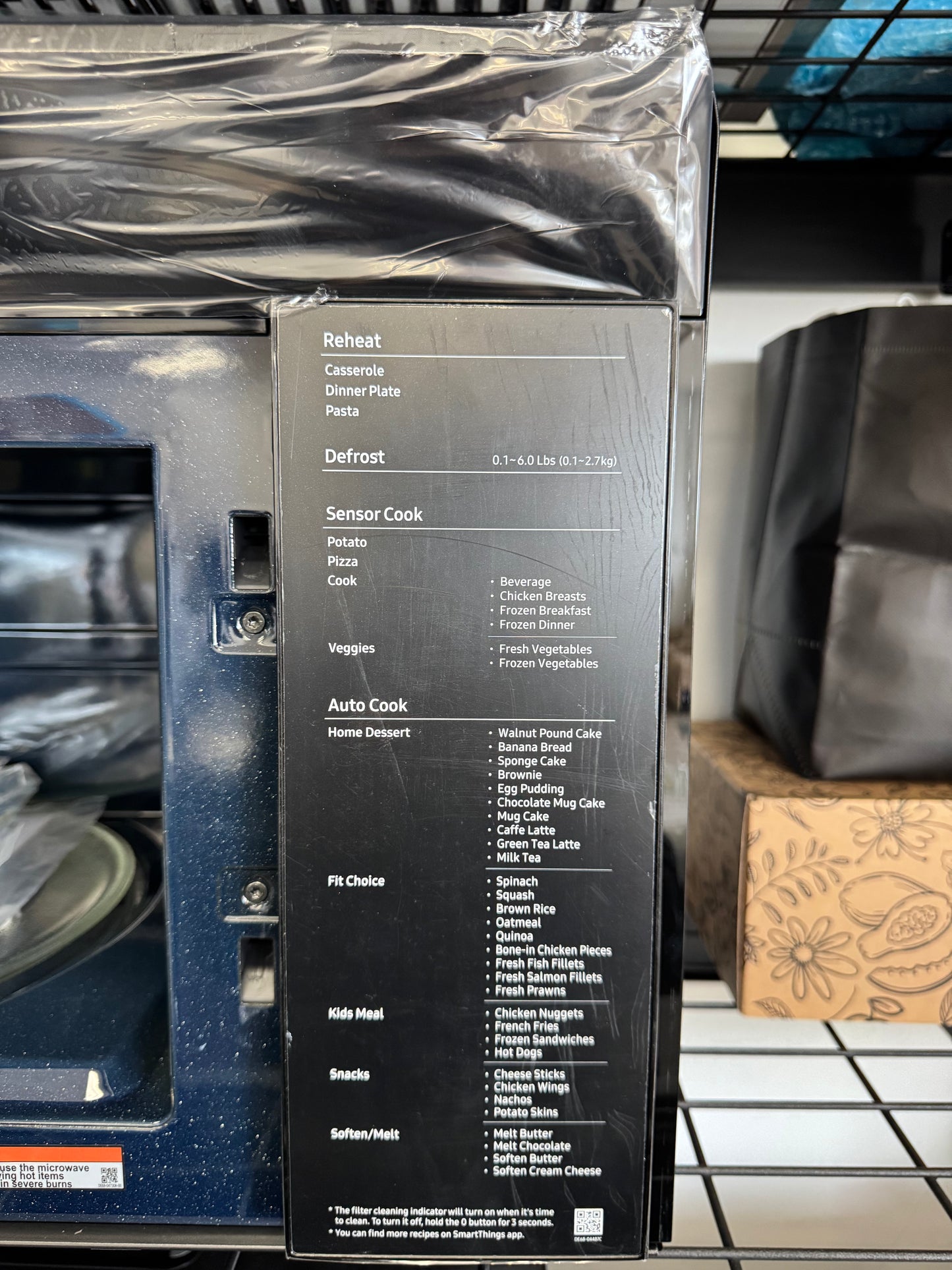 Samsung Bespoke Smart 2.1 cu . ft. Over- the - Range Microwave
