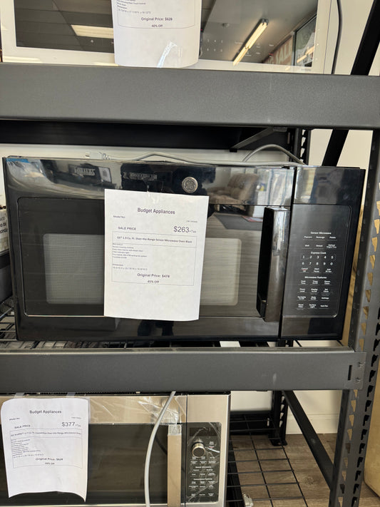 GE 1.9 Cu. Ft. Over-the-Range Sensor Microwave Oven Black